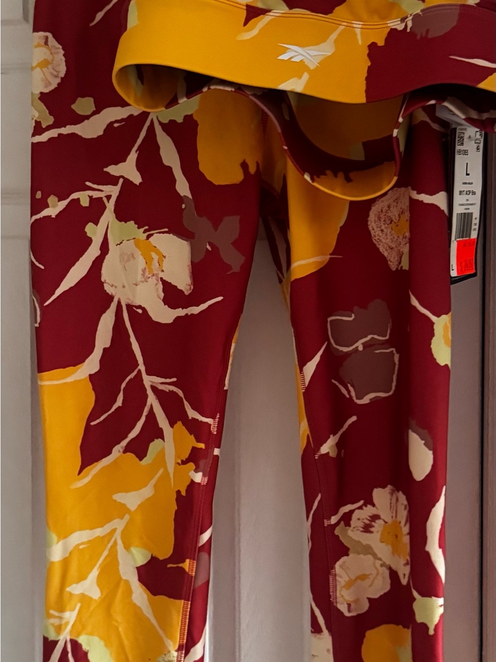 Reebok Multi-Color Floral Training Leggings